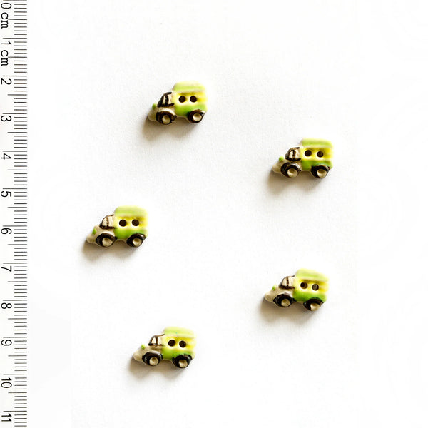 Incomparable Buttons - Small Trucks L538 - Card of 5