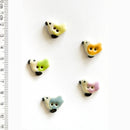 Incomparable Buttons - Small Multi Birds L541 - Card of 5