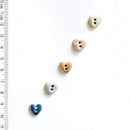 Incomparable Buttons - Small Multi Hearts L554 - Card of 5