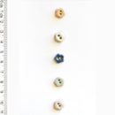 Incomparable Buttons - Small Multi Flowers L555 - Card of 5