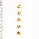 Incomparable Buttons - Small Fawn Flowers L557 - Card of 5
