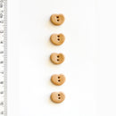 Incomparable Buttons - Small Fawn Hearts L560 - Card of 5