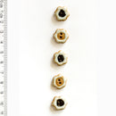 Incomparable Buttons - Blue Flowers L564 - Card of 5