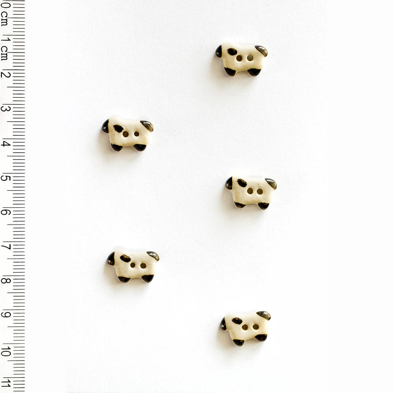 Incomparable Buttons - Small Sheep L566 - Card of 5