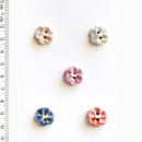 Incomparable Buttons - Medium Multi Flowers L572 - Card of 5