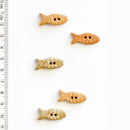 Incomparable Buttons - Fish L577 - Card of 5