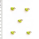 Incomparable Buttons - Green Birds L579 - Card of 5