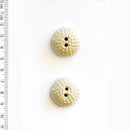 Incomparable Buttons - Cream Raised Dots L588 - Card of 2