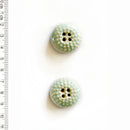Incomparable Buttons - Aqua Raised Dots L590 - Card of 2