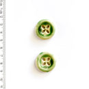 Incomparable Buttons - Green Round L600 - Card of 2
