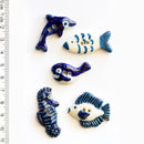 Incomparable Buttons - Mixed Fish - Card of 5
