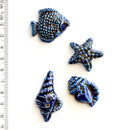 Incomparable Buttons - Fish & Shells - Card of 4