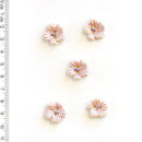 Incomparable Buttons - Pink Flowers L087 - Card of 5