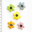 Incomparable Buttons - Large Multi Flowers L91 - Card of 4
