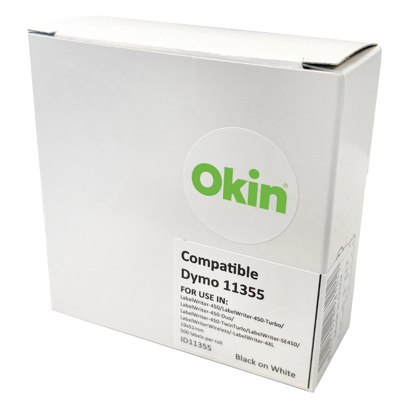 Okin Compatible Dymo LW Labels 51x19mm 500 Roll