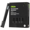 Okin Permanent Marker Bullet Tip - Pack Of 12#colour_BLACK