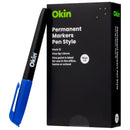 Okin Permanent Markers Pen Style - Pack Of 12