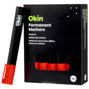 Okin Permanent Marker Bullet Tip - Packs Of 12