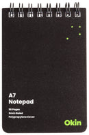 Okin Spiral Notepad A7 Pp Cover Black 96 Page - Pack Of 12
