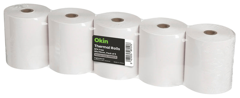 Okin Thermal Roll 80x70mm Pack Of 5