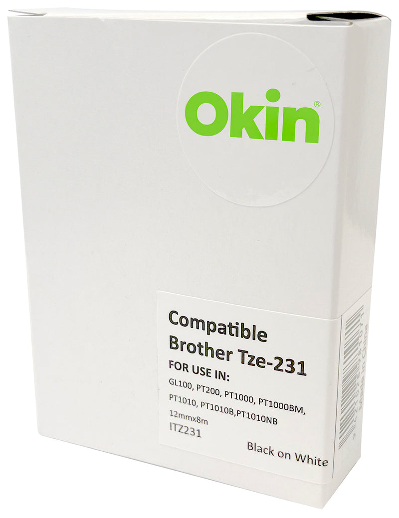 Icon compatible brother tz tape 12mm BLACK