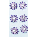 Jenni B Stickers Paper Flower Pearl Purple Sheet of 6