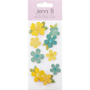 Jenni B Stickers Flowers Yellow Sheet of 7