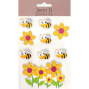 Jenni B Stickers Bumblebees & Flowers Sheet of 9