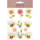 Jenni B Stickers Bees And Flowers Sheet of 11