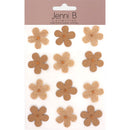 Jenni B Stickers Burlap Flowers Sheet of 12