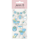 Jenni B Stickers Baby Food Time Blue Sheet of 11