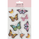 Jenni B Stickers Sparkle Butterflies Sheet of 9
