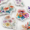 Jenni B Stickers Vintage Floral Sparkle Sheet of 11