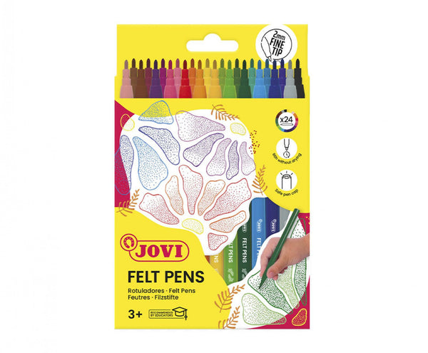 Jovi Washable Fine Felt-Tip Pens Set of 24