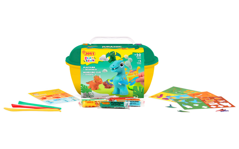 Jovi PLAY&FUN Jurassic Modelling Clay Trunk of 55 Pieces