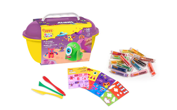 Jovi PLAY&FUN Aliens Modelling Clay Trunk of 55 Pieces