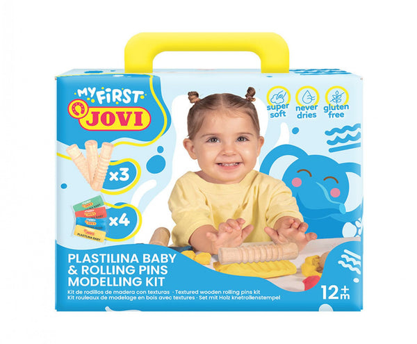 Jovi My First Plastilina Baby and Rolling Pins Modelling Kit 7 Pieces