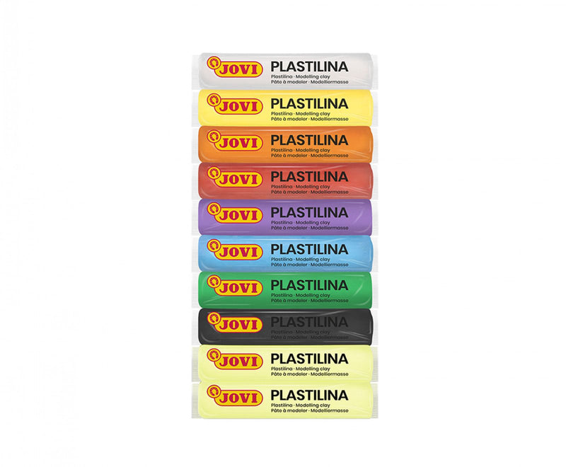 Jovi Plastilina Modelling Clay 15G Assorted & Glow Colours Set of 10
