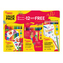 Jovi Value Pack Pens/Crayons/Pencils Set of 36