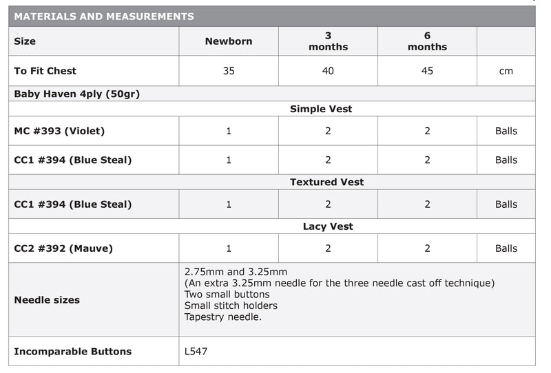 Naturally Pattern Leaflet Baby Haven 4ply Kids/Vest K3009