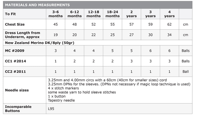 Naturally Pattern Leaflet NZ Merino DK Kids/Dress K3014