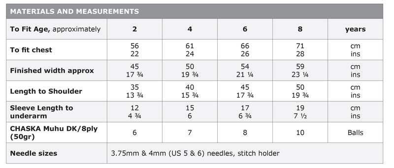 Naturally Pattern Leaflet Muhu Kids/Sweater K3042