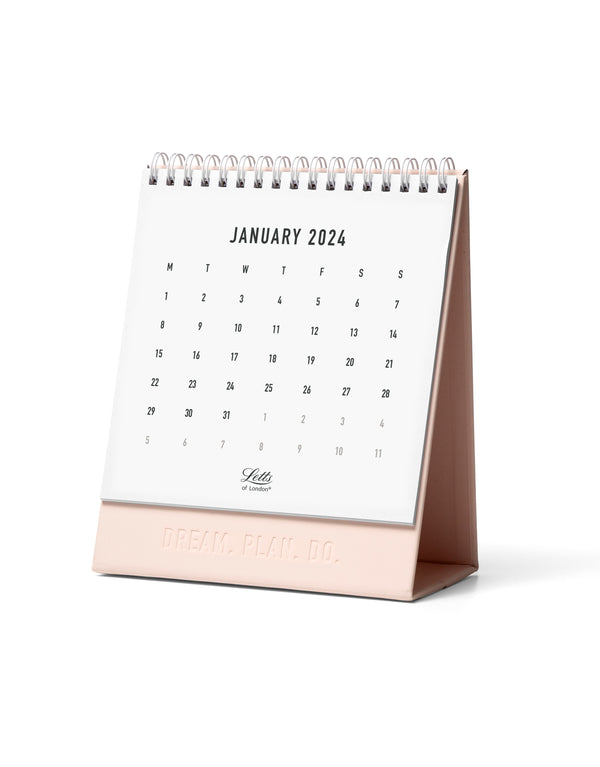 Letts of London Conscious Desk Calendar 150x180mm Rosewater