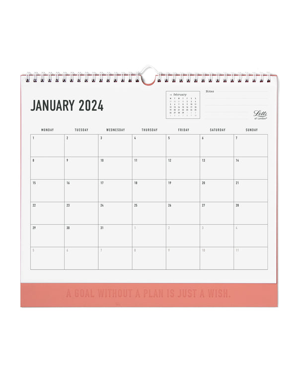 Letts of London Conscious Wall Calendar 300x270mm Clay