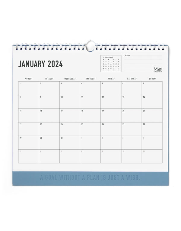 Letts of London Conscious Wall Calendar 300x270mm Ocean