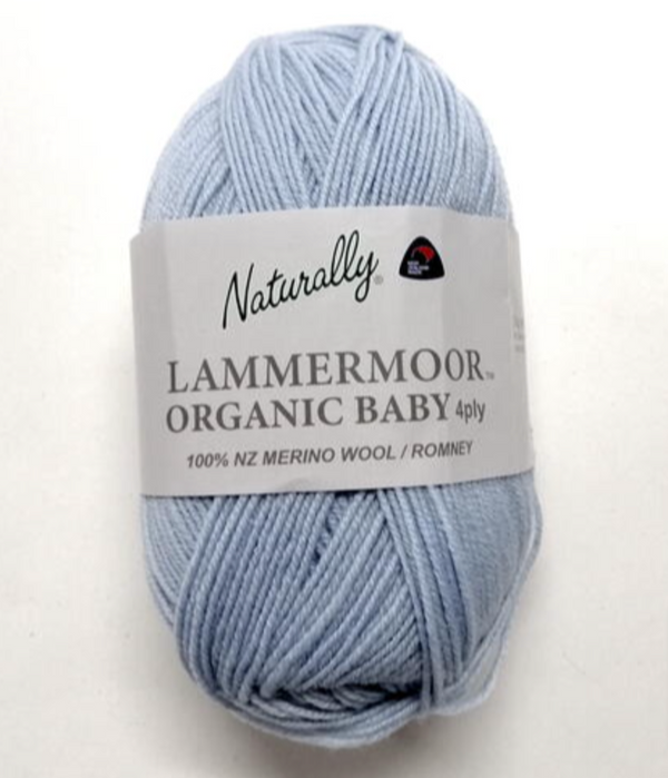Naturally Lammermoor Organic Baby Yarn 4ply#Colour_BABY BLUE (4103)