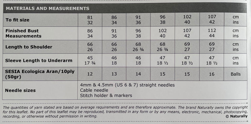 Naturally Pattern Leaflet Sesia Lana Ecologica Womens/Sweater N1422