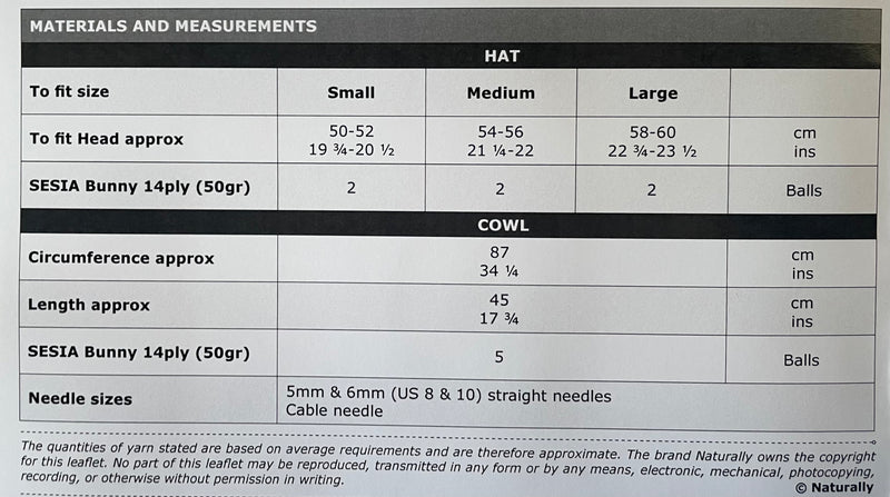 Knitting Pattern N1449 - Womens Cowl & Hat S-L 14ply Yarn