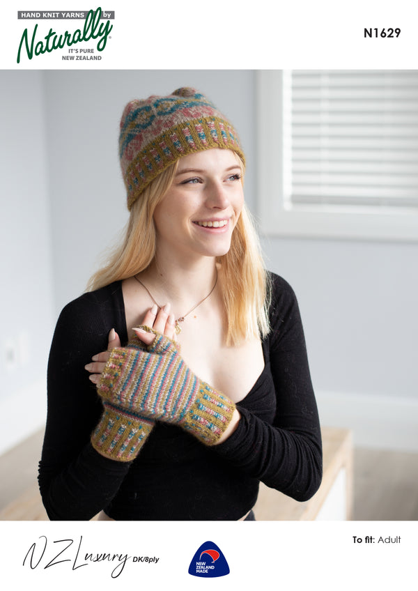 Naturally Pattern NZ Luxury DK Pattern Accessories/Hat & Gloves N1629