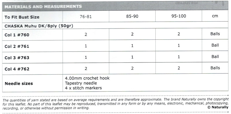 Crochet Pattern N1663 - Womens Vest 76-100cm 8ply Yarn